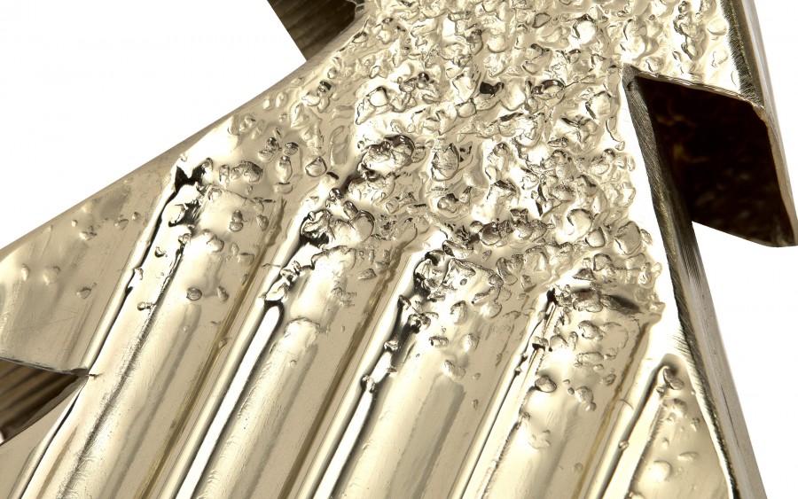 Figurka ozdobna choinka metalowa złota średnia 2263