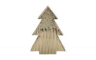 Figurka ozdobna choinka metalowa złota średnia 2263