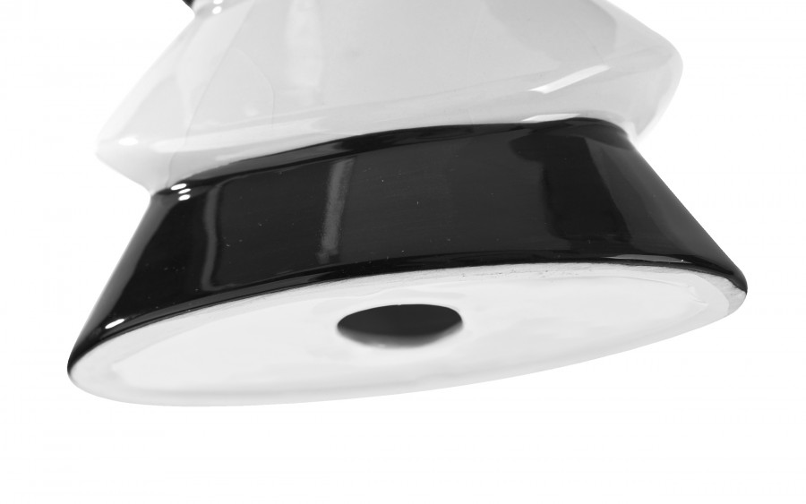 Figurka ozdobna choinka biało- czarna średnia 71558