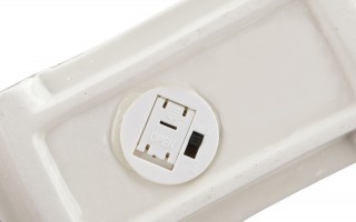 Ozdoba świateczna biały garbus z choinką na dachu 5955