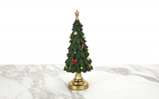 Figurka świąteczkna choinka zielona mała 1465