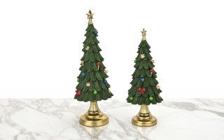 Figurka świąteczkna choinka zielona mała 1465