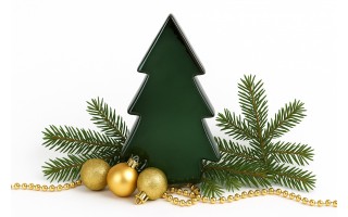 Ozdoba świąteczna choinka zielona Maxi 1506