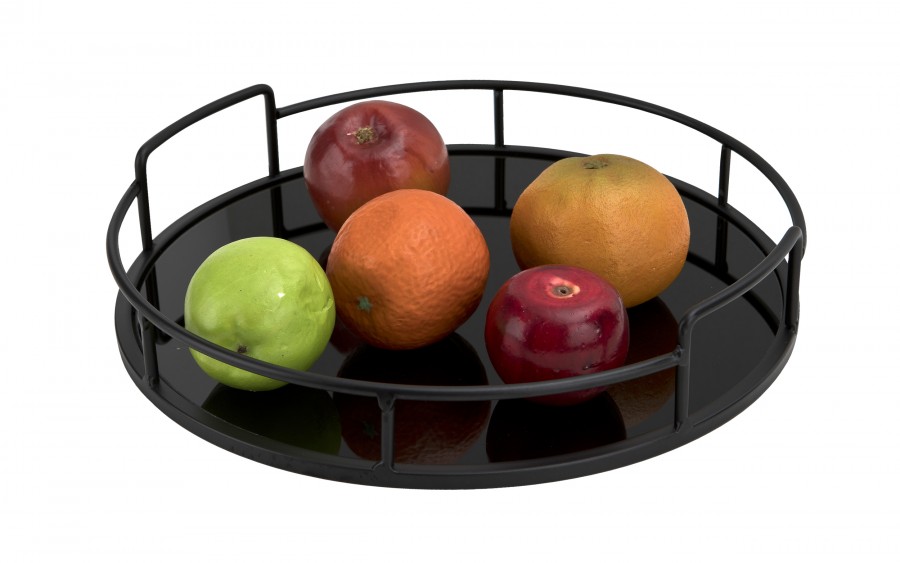 Taca okrągła 32cm czarna 138265