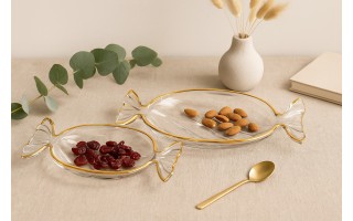 Patera dekoracyjna szklana Cukierek