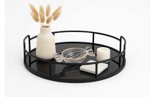 Taca okrągła 32cm czarna 138265