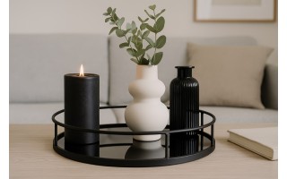 Taca okrągła 32cm czarna 138265