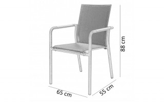 Krzesło ogrodowe na balkon SOLLER teak białe