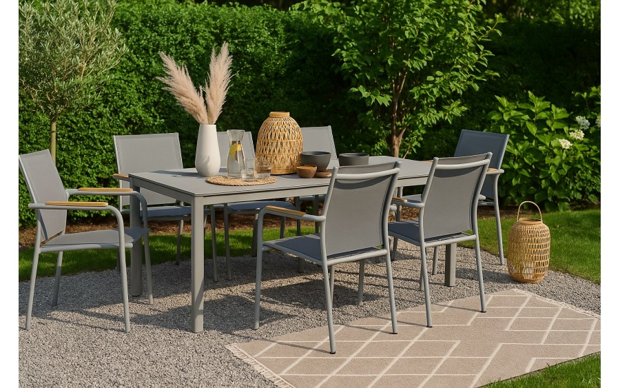 Krzesło ogrodowe na balkon SOLLER teak białe