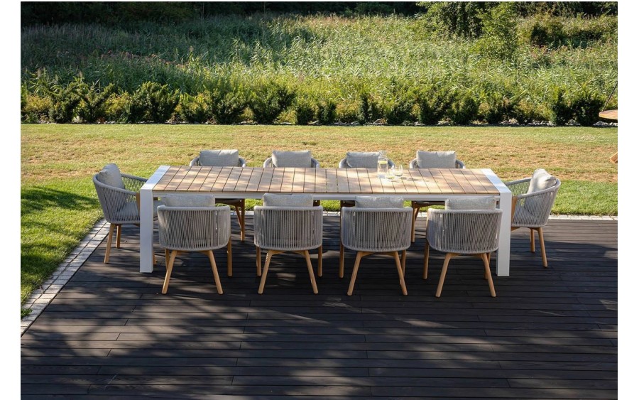 Stół ogrodowy MURO 200/260/320 cm biały