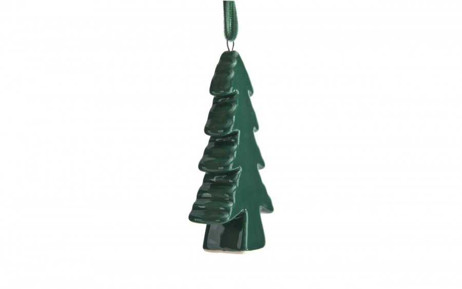 Zawieszka ceramiczna choinka zielona 87108