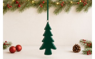Zawieszka ceramiczna choinka zielona 87108