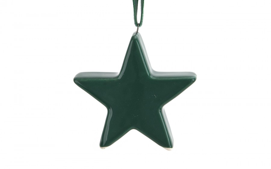 Zawieszka ceramiczna gwiazdka zielona 87221