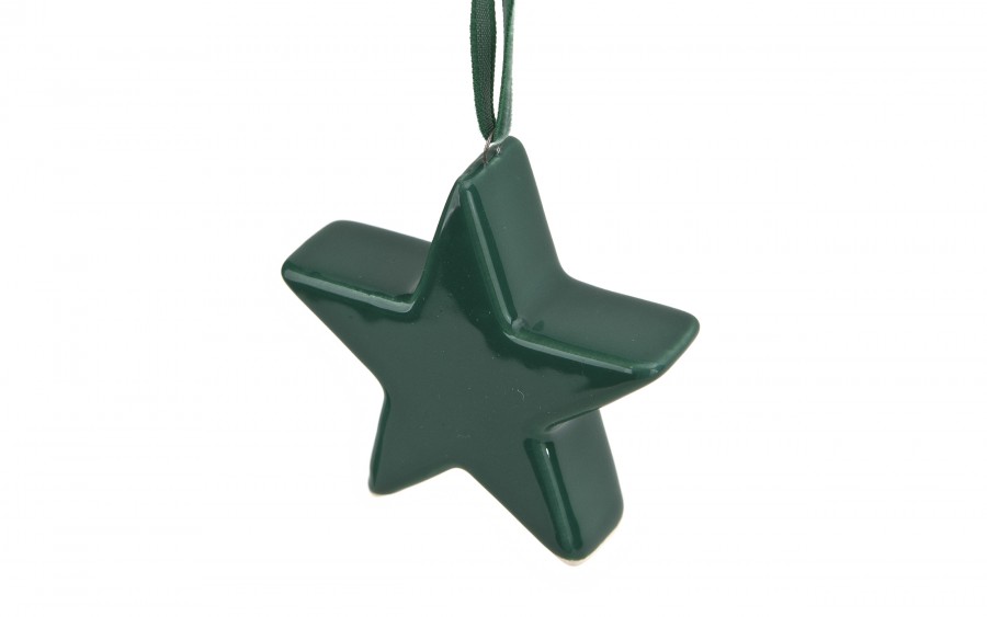 Zawieszka ceramiczna gwiazdka zielona 87221