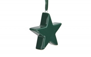 Zawieszka ceramiczna gwiazdka zielona 87221