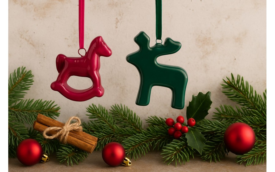 Zawieszka ceramiczna Renifer zielony 87160