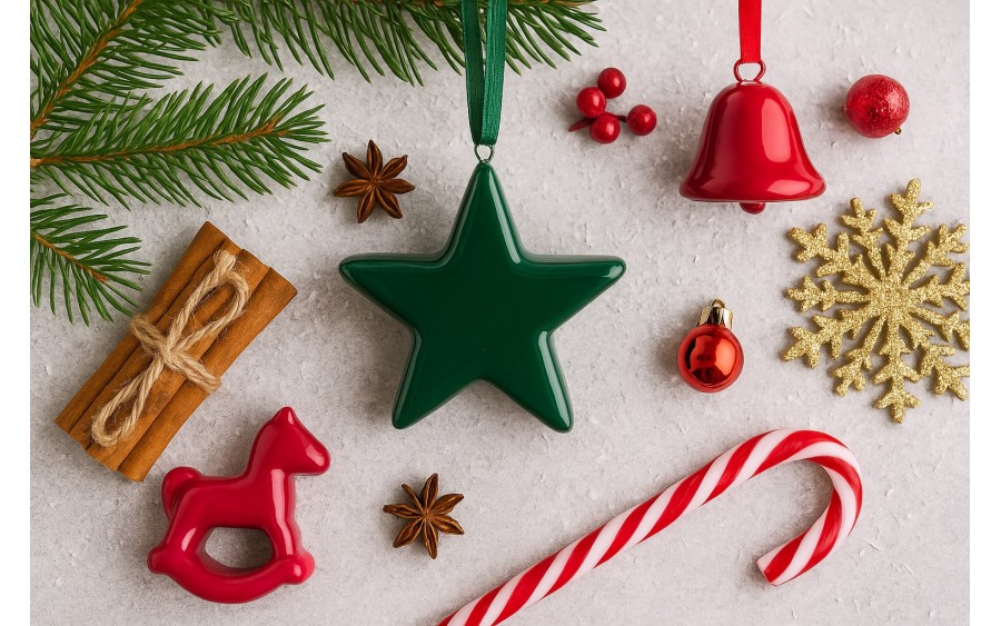 Zawieszka ceramiczna gwiazdka zielona 87221