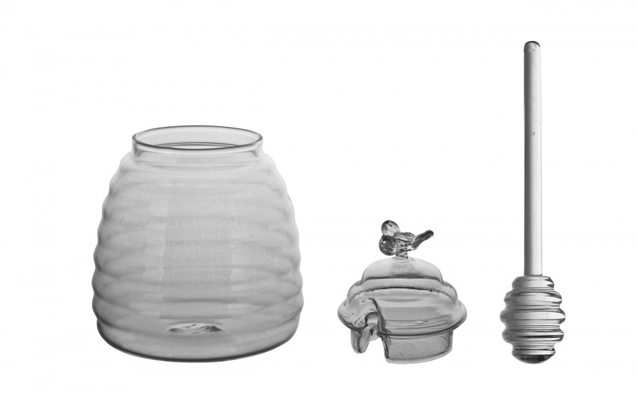 Pojemnik na miód szklany 440 ml