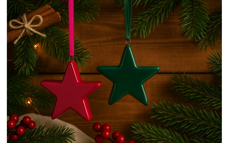 Zawieszka ceramiczna gwiazdka zielona 87221