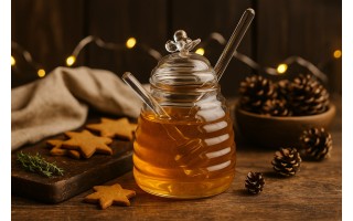 Pojemnik na miód szklany 440 ml