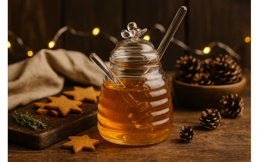 Pojemnik na miód szklany 440 ml