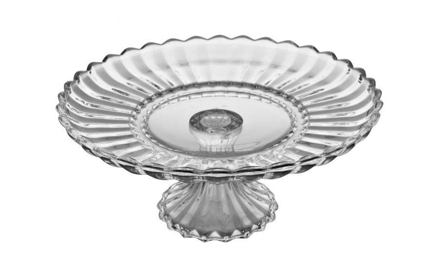 Patera szklana 29,5 cm na nóżce