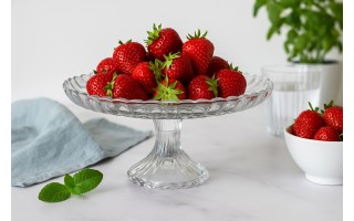 Patera szklana 29,5 cm na nóżce