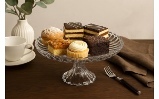 Patera szklana 29,5 cm na nóżce