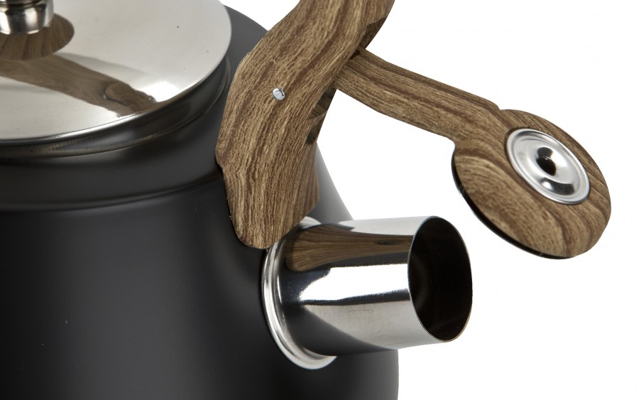 Czajnik tradycyjny z gwizdkiem 2 L Flavio czarny