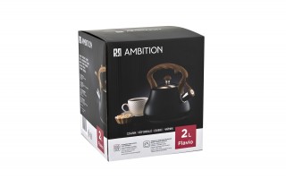 Czajnik tradycyjny z gwizdkiem 2 L Flavio czarny