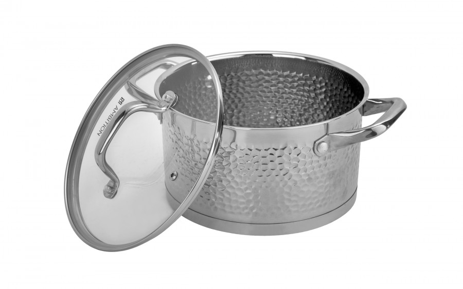 Komplet garnków 8 el. ze stali nierdzewnej Bubble