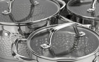 Komplet garnków 8 el. ze stali nierdzewnej Bubble