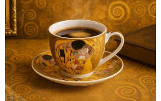 Filiżanka porcelanowa 250 ml + spodek The Kiss Classic