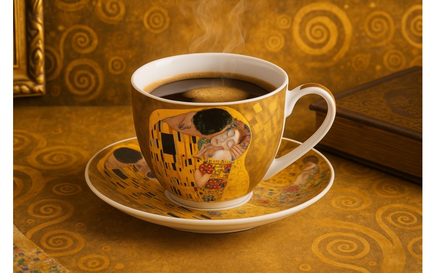 Filiżanka porcelanowa 250 ml + spodek The Kiss Classic