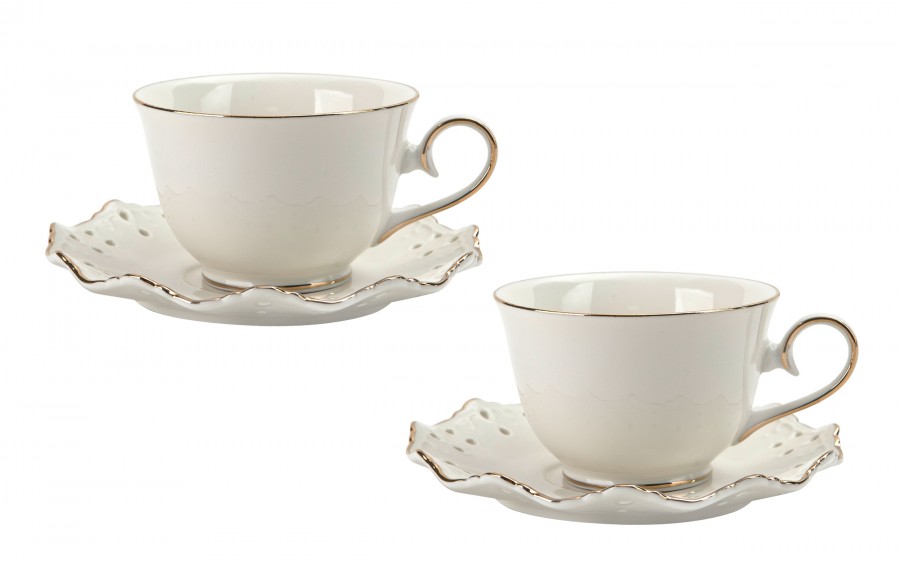 Komplet 2 filiżanek 250 ml + spodki Diva