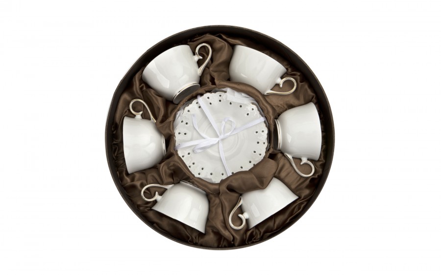 Komplet 6 filiżanek 250 ml + spodki Diva