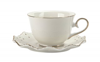 Komplet 6 filiżanek 250 ml + spodki Diva