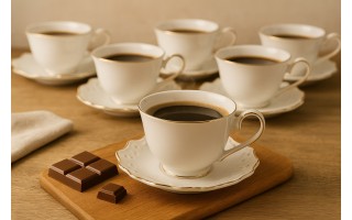 Komplet 6 filiżanek 250 ml + spodki Diva