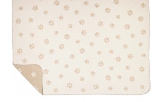 Koc bawełniano-akrylowy 150x200 cm We love dogs 33 beż