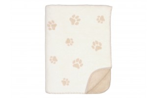 Koc bawełniano-akrylowy 150x200 cm We love dogs 33 beż