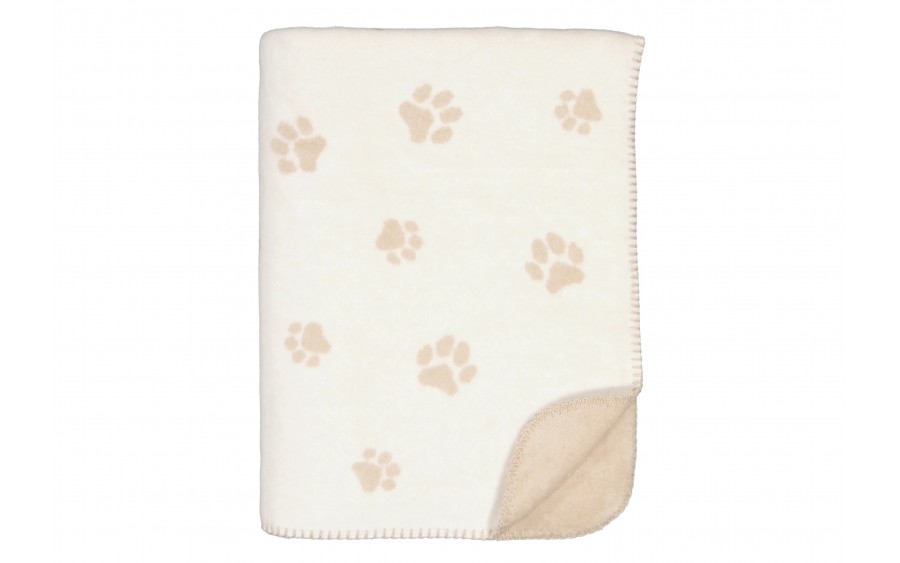 Koc bawełniano-akrylowy 150x200 cm We love dogs 33 beż