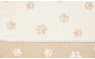 Koc bawełniano-akrylowy 150x200 cm We love dogs 33 beż