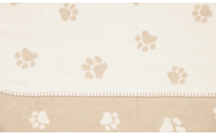 Koc bawełniano-akrylowy 150x200 cm We love dogs 33 beż