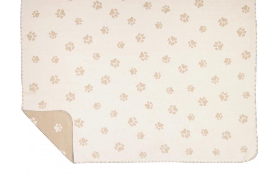 Koc bawełniano-akrylowy 150x200 cm We love dogs 33 beż