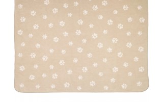 Koc bawełniano-akrylowy 150x200 cm We love dogs 33 beż