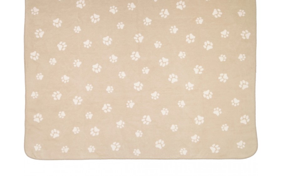Koc bawełniano-akrylowy 150x200 cm We love dogs 33 beż