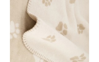 Koc bawełniano-akrylowy 150x200 cm We love dogs 33 beż