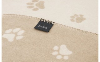 Koc bawełniano-akrylowy 150x200 cm We love dogs 33 beż