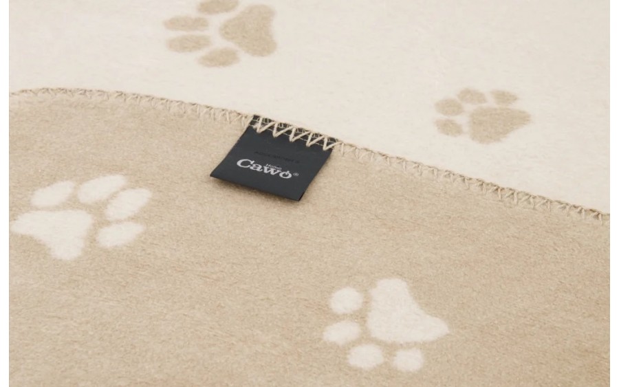 Koc bawełniano-akrylowy 150x200 cm We love dogs 33 beż