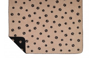 Koc bawełniano-akrylowy 150x200 cm We love dogs 93 czarny-beż